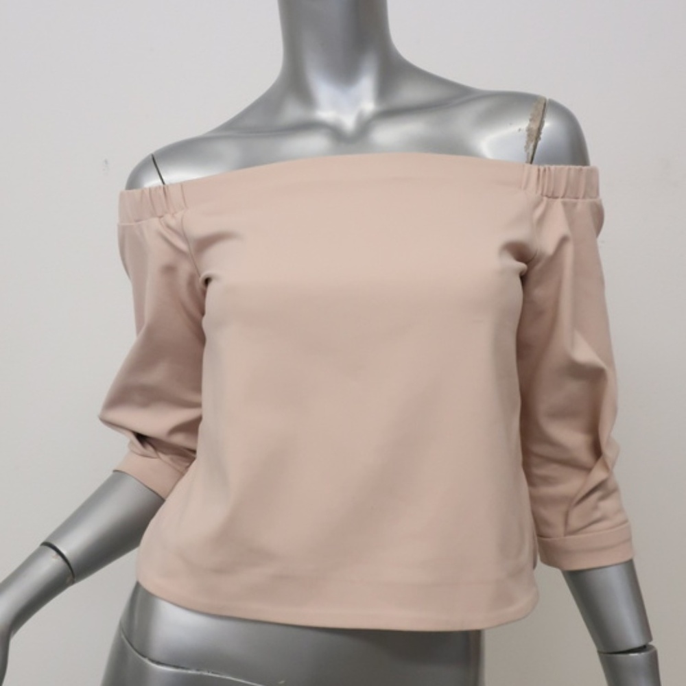 Tibi Off the Shoulder Top Blush Pink Stretch - Picture 1 of 6